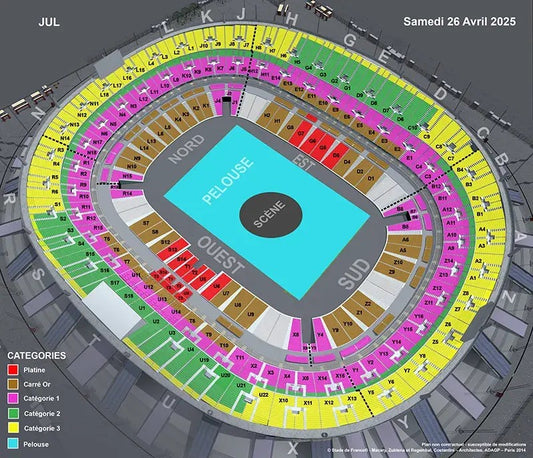 Billet Ninho Stade De France Carré Or 2 Mai